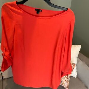 Ann Taylor Vibrant Orange Women's Blouse
